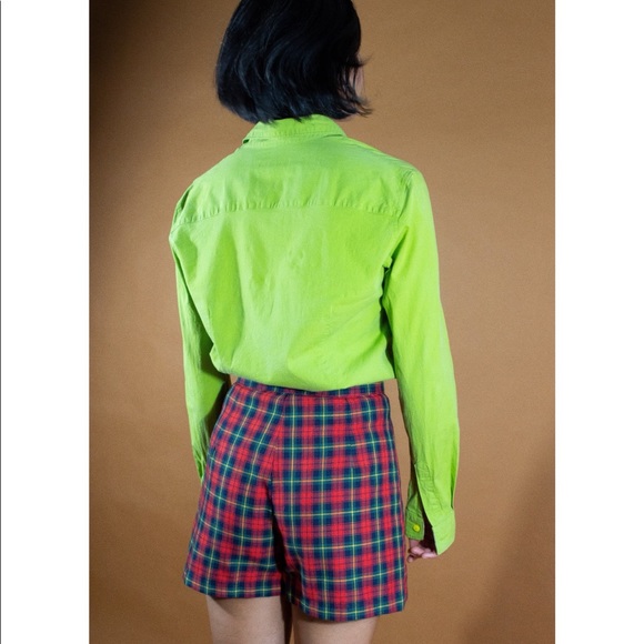 Burberry London chartreuse button down. - Picture 3 of 5